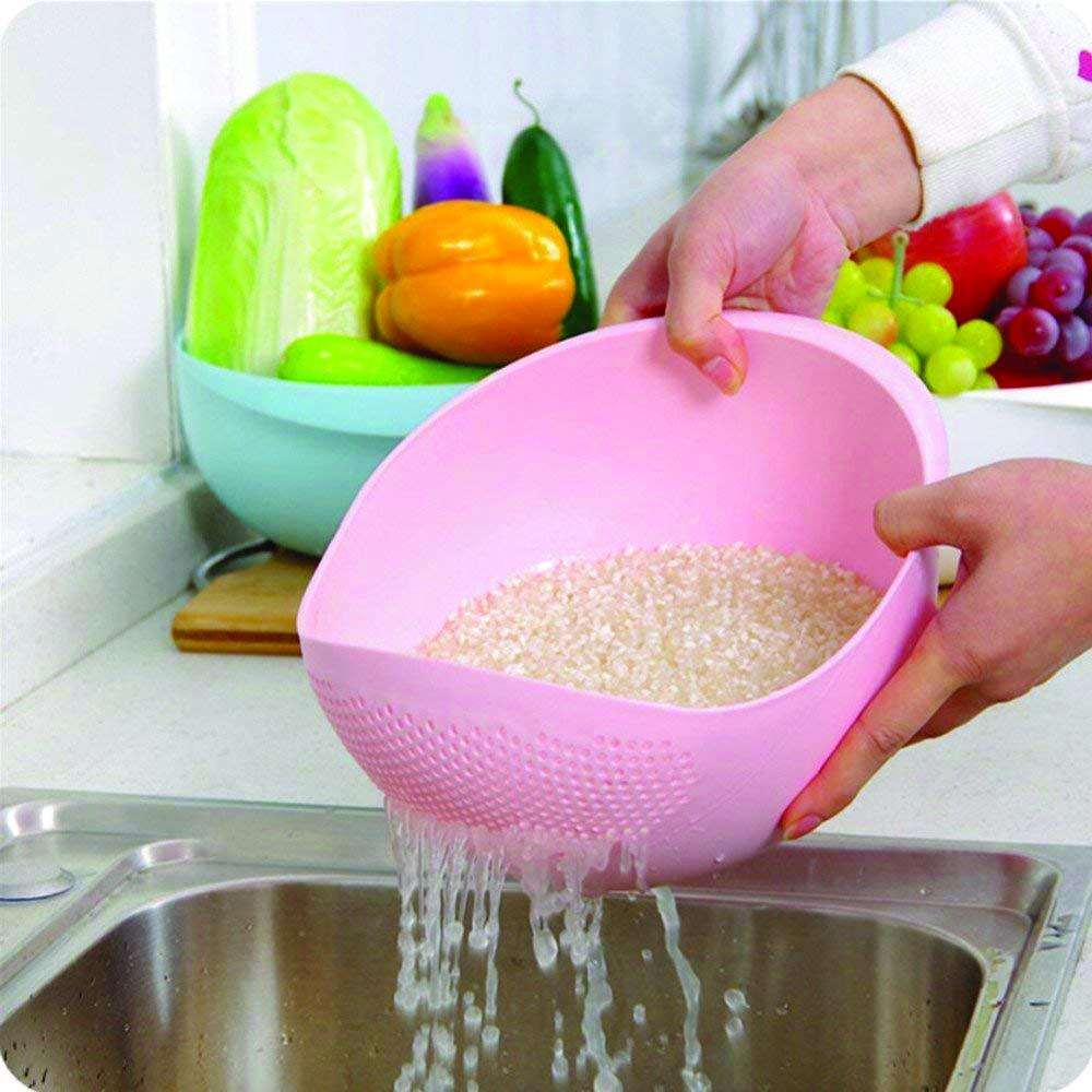 0108 Kitchen Plastic big Rice Bowl Strainer Perfect Size for Storing and Straining - SkyShopy 0108 Kitchen Plastic big Rice Bowl Strainer Perfect Size for Storing and Straining - SkyShopy